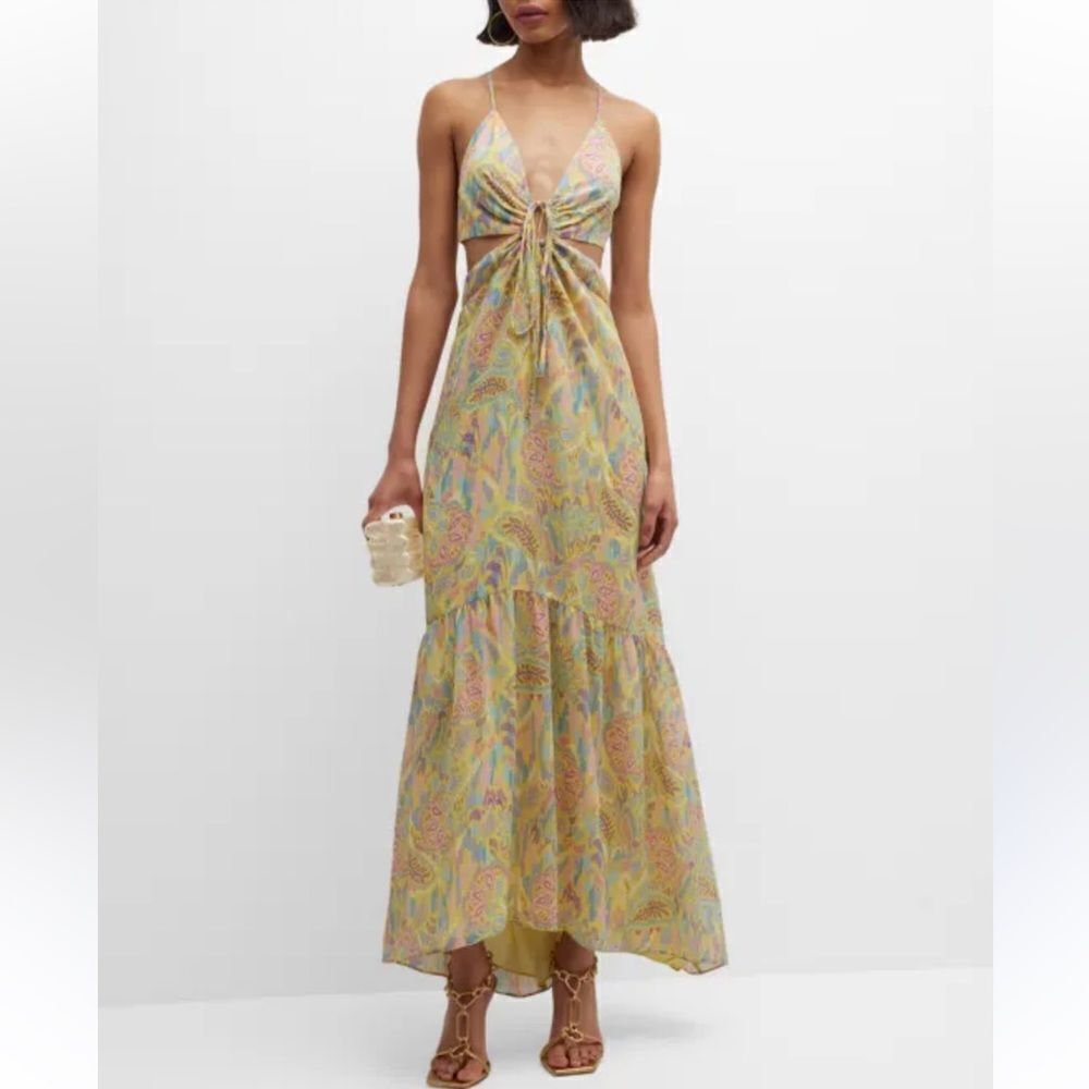 Ramy Brook Fiona Cut Out Maxi Dress Size 10 Nwt